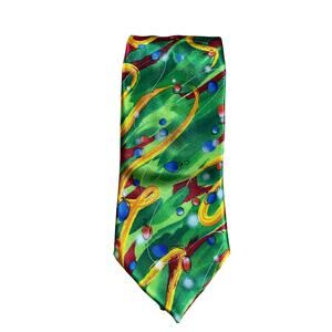 J GARCIA Mens Standard Tie Snake In Juggling Show Abstract Christmas